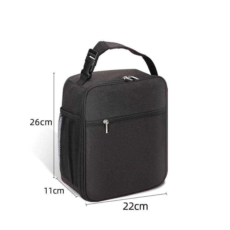 Portable Large Capacity Insulated Lunch Bag – Reusable Waterproof Oxford Cloth Cooler Bag for Men and Women