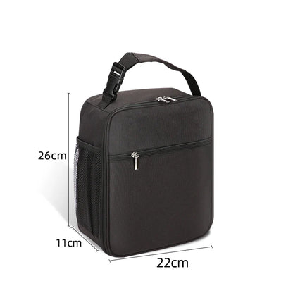Portable Large Capacity Insulated Lunch Bag – Reusable Waterproof Oxford Cloth Cooler Bag for Men and Women