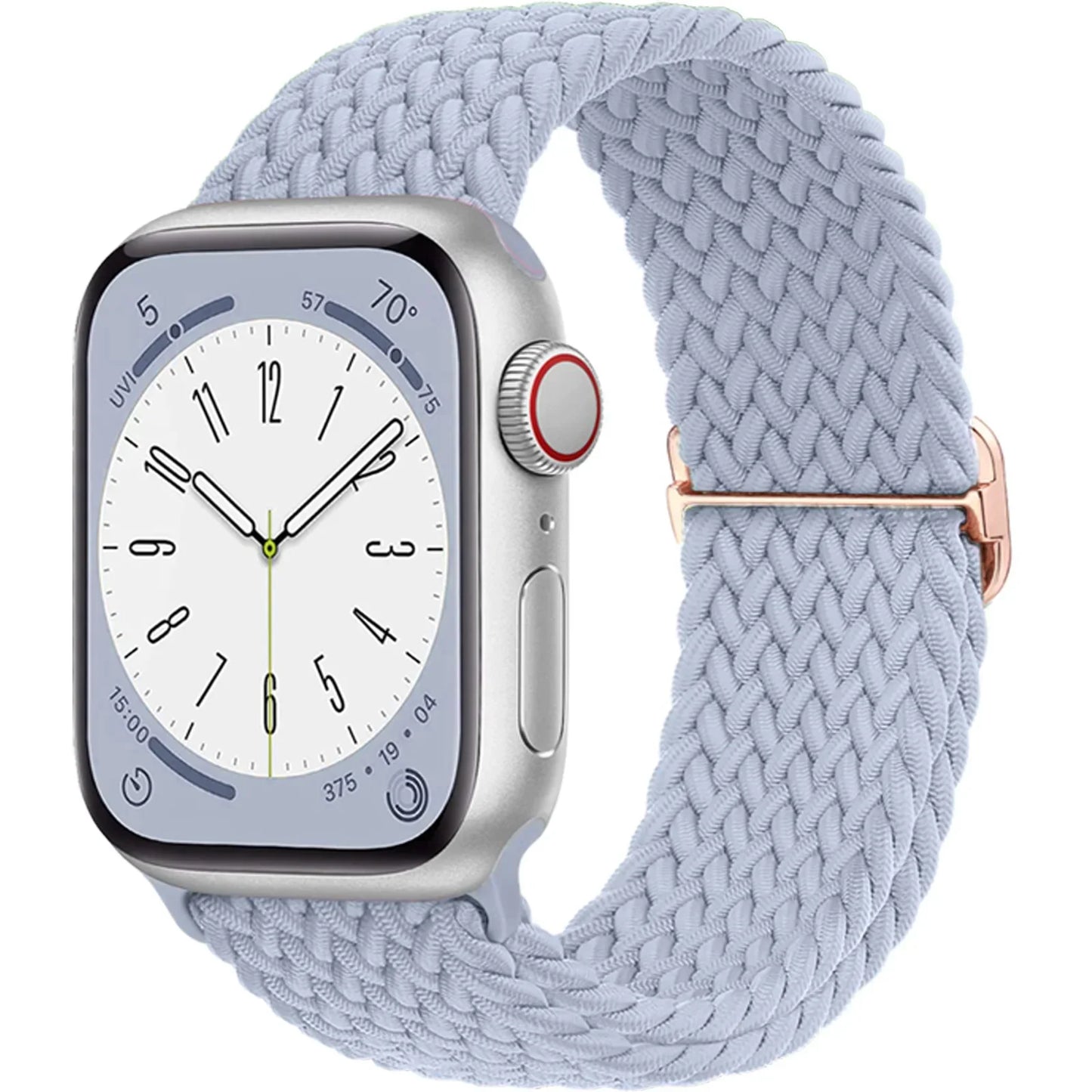 Braided Solo Loop Apple Watch Band – Adjustable Nylon Strap for iWatch Series SE, 4–8 & Ultra (40mm–49mm) Bracelet Wristband