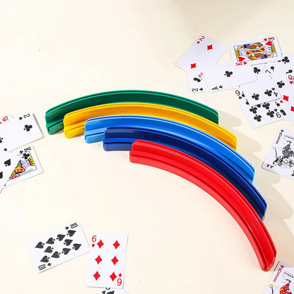 Plastic Poker Card Stand Holder - Creative Playing Card Support Clip Base for Easy Hands-Free Board Games