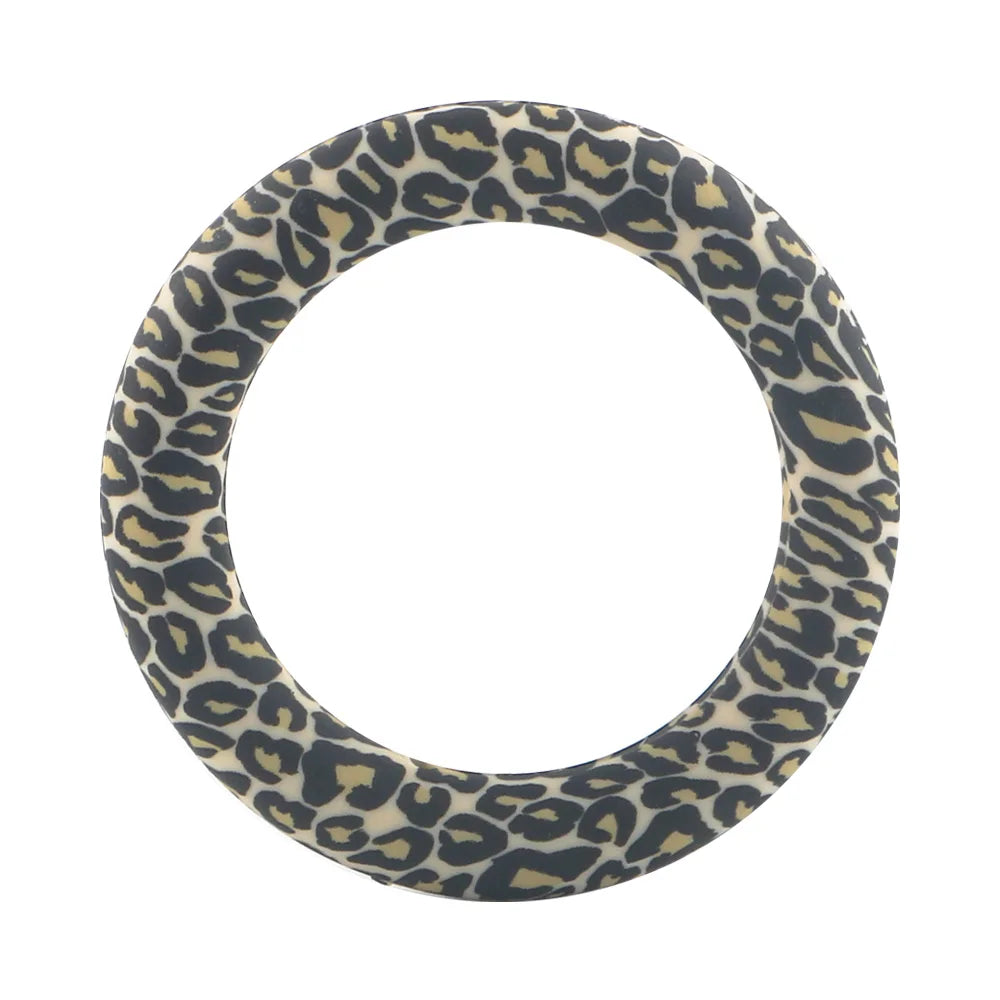 Kovict Silicone Ring Pendant Blanks - 65mm Round Printed Rings for DIY Jewelry & Craft Making
