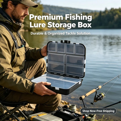 Double-Sided Fishing Tackle Box - Portable Multifunctional Organizer for Bait, Hooks & Fishing Gear