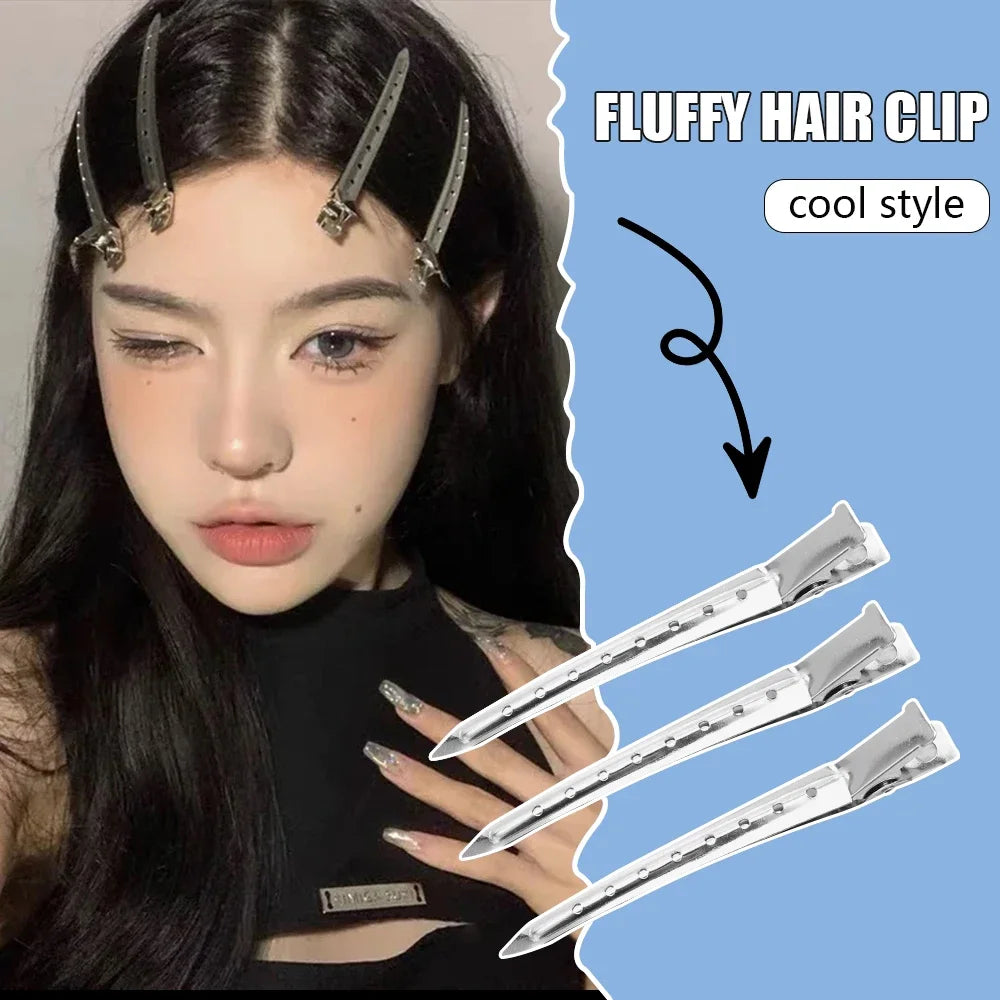 Women’s Metal Hair Care Clips – Steel Hairdressing Sectioning Clamps for Styling & Barber Use
