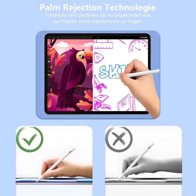 Apple Pencil Stylus Pen - Palm Rejection Digital Pencil with Power Display for iPad Pro, Air, Mini & 2018-2022 Models
