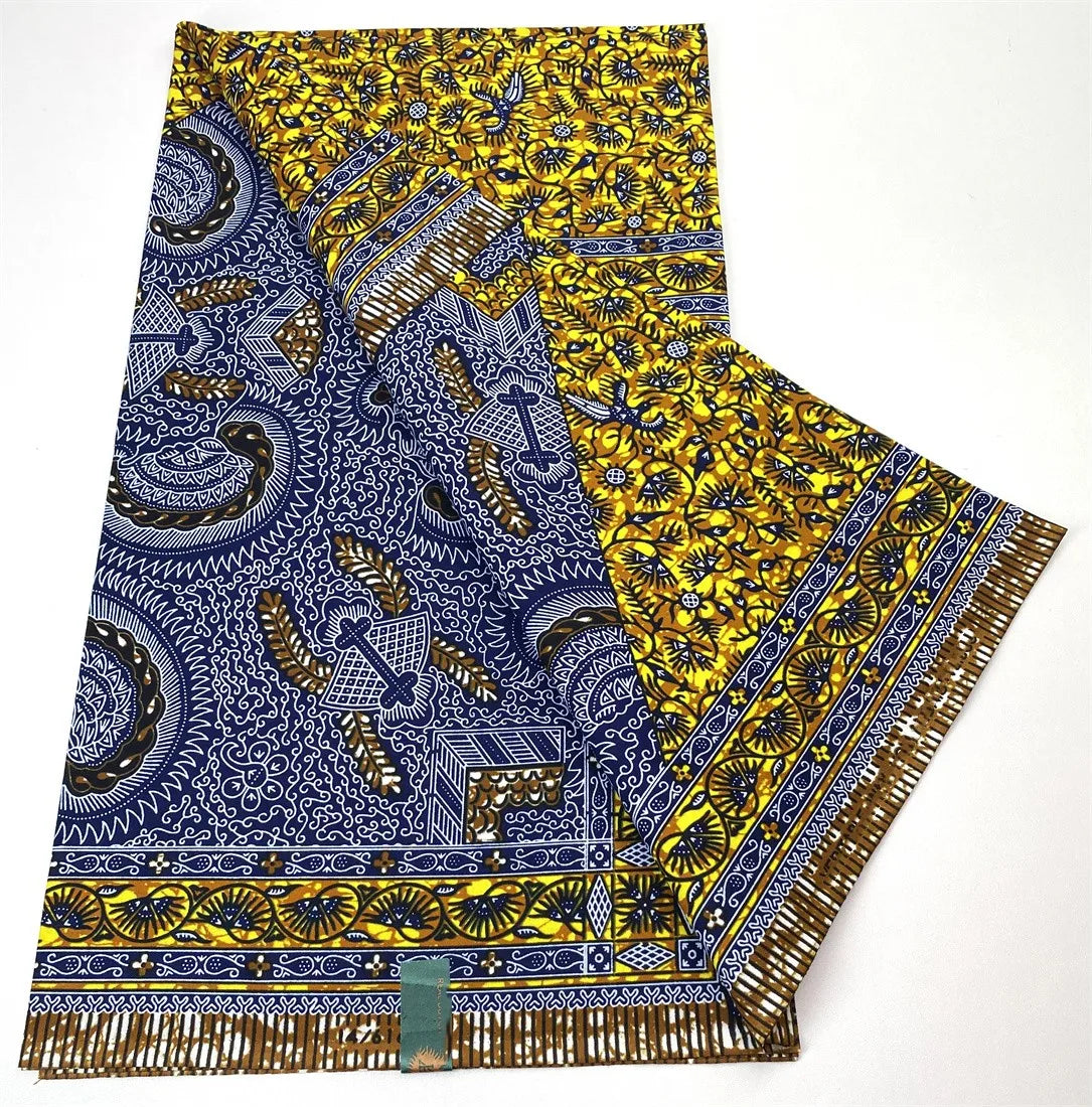 Latest Style Ankara Wax Print Fabric - 100% Cotton High Quality Soft African Real Wax Material