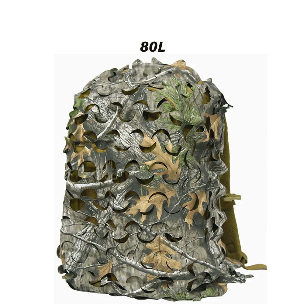 3D Camo Backpack Cover - Laser Cut Camouflage Hunting Bag Cover for 60L/80L Packs, Paintball & Outdoor Gear