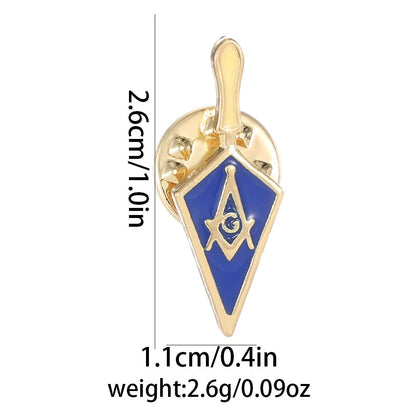 Vintage Freemason Emblem Brooch Pin - Hollow Masonic Symbol Badge Ancient Lodge Collectible Accessory