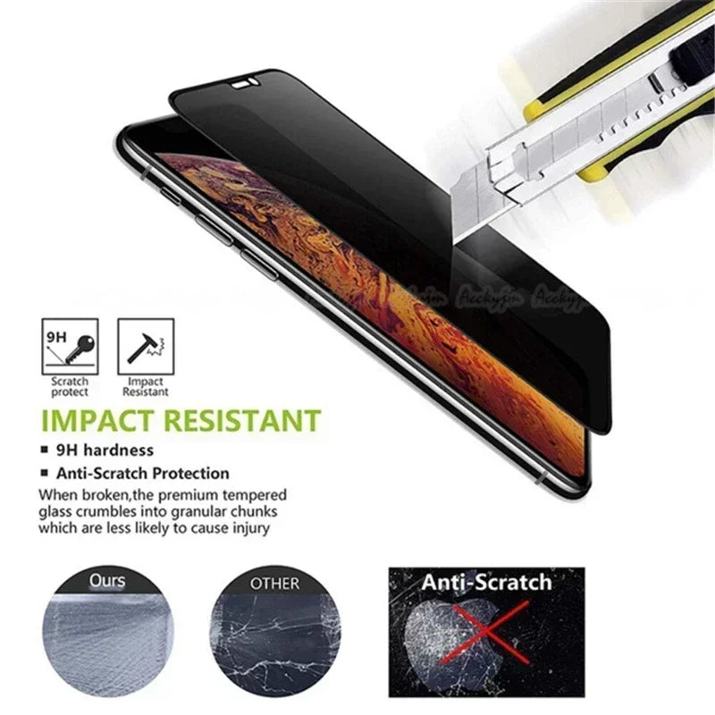 Anti-Spy Privacy Screen Protector Case – Compatible with iPhone 11-17, Pro, Pro Max, Plus & Mini