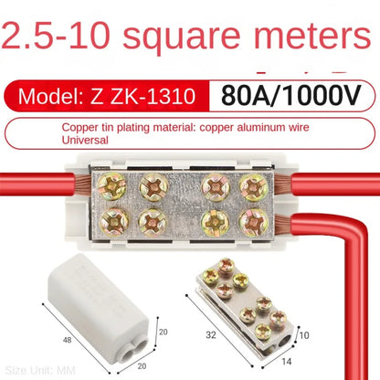 T-Shaped Quick Crimp Wiring Terminal — Locking Electrical Wire Connector for Cable Junction Box ZK-M306 ZK-M406