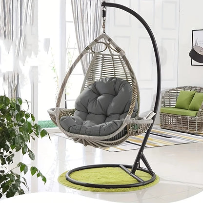 Luxury Hanging Chair Cushion - Thickened Ergonomic Polyester Seat Pad for Indoor & Outdoor Comfort