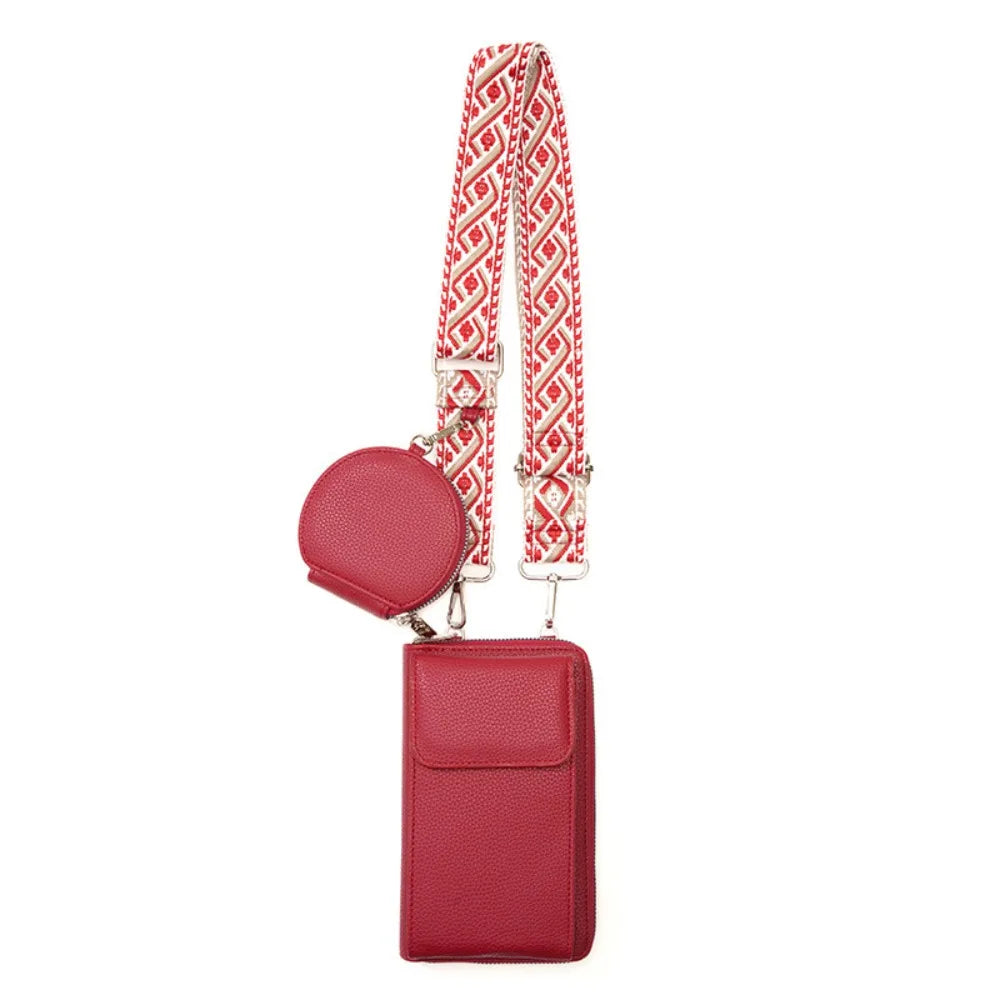 Women's Mini PU Leather Phone Bag - Lightweight Small Crossbody Purse for Everyday Use