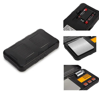 Digital Mini Precision Scale - 200g/0.01g & 50g/0.001g Pocket Electronic Balance for Food, Jewelry & Small Items