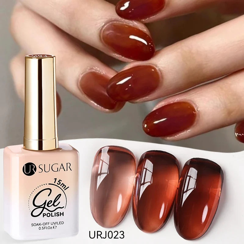 UR SUGAR 15ml Jelly Gel Polish - Milky White Translucent UV Soak Off Nail Art Varnish
