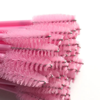 ANNAFRIS 50PCS Disposable Eyelash Brushes - Soft Crystal Lash Extension & Eyebrow Makeup Mascara Wands