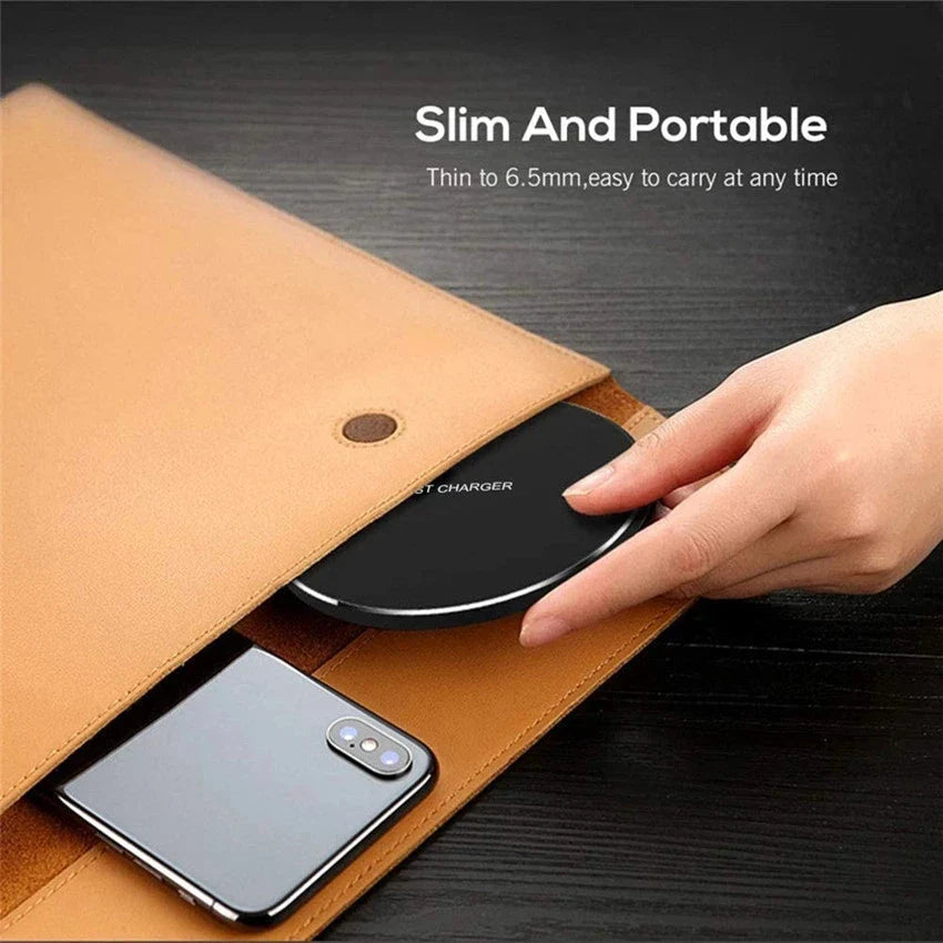 200W Fast Wireless Charger Pad — Induction Charging for iPhone 16/15/14/13/XS Max/Mini/X/XR & Samsung Xiaomi Huawei