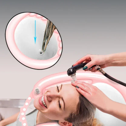 Inflatable Hair Washing Basin – Portable PVC Foldable Shampoo Basin for Pregnant Women, Elderly & Patients