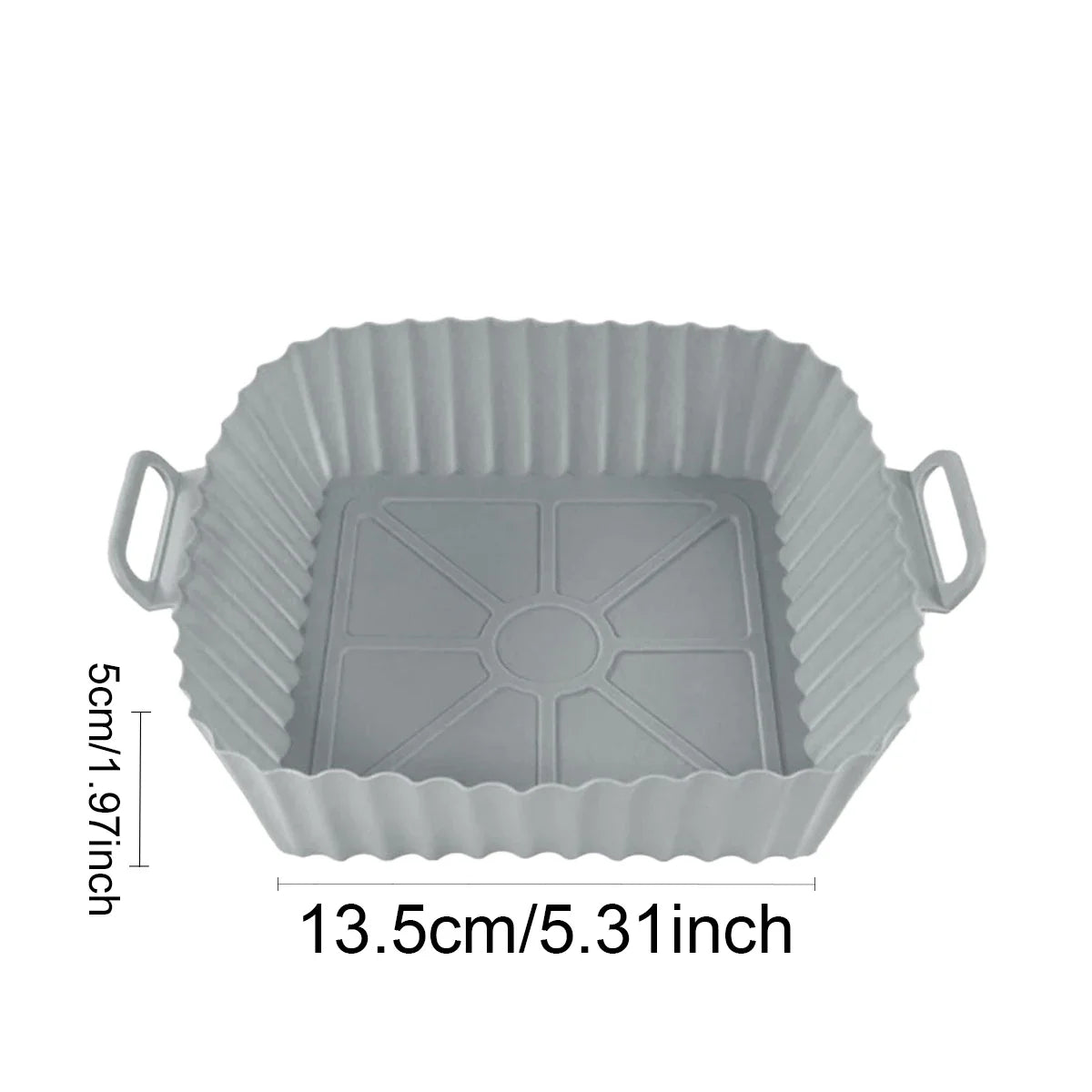Reusable Silicone Air Fryer Liner Basket with Non-Stick Baking Tray & Pizza Pan for Kitchen Cooking