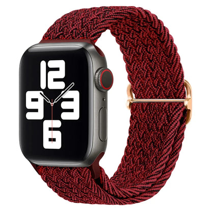 Braided Solo Loop Apple Watch Ultra Band – Elastic Nylon Adjustable Strap for iWatch SE, Series 3–9 (38mm–49mm) Bracelet Band