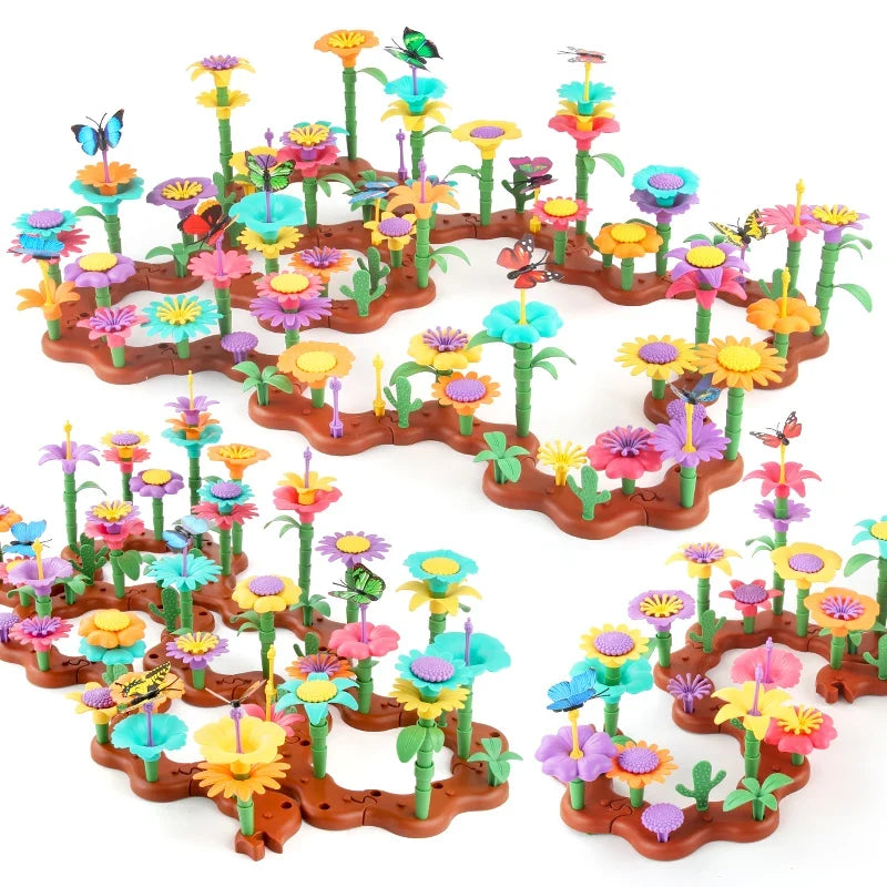 STEM Flower Garden Building Toy - Creative Educational Construction Set for Kids Ages 3-7