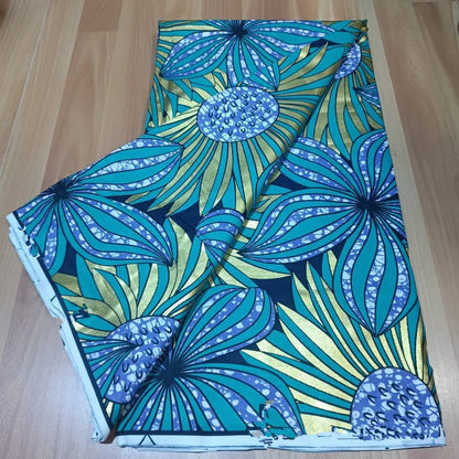 African Real Wax Print Fabric - 6 Yards 100% Cotton Ghana Ankara Loincloth Material