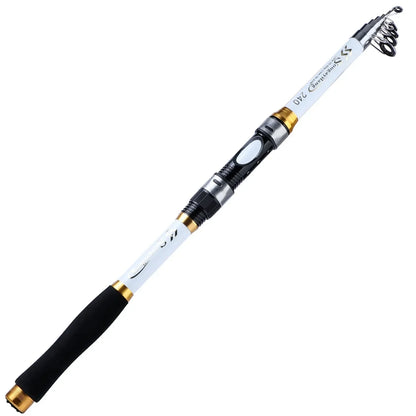 Sougayilang Telescopic Fishing Rod - 2.1m-3.6m Carbon Spinning Rod for Trout, Carp & Lure Fishing