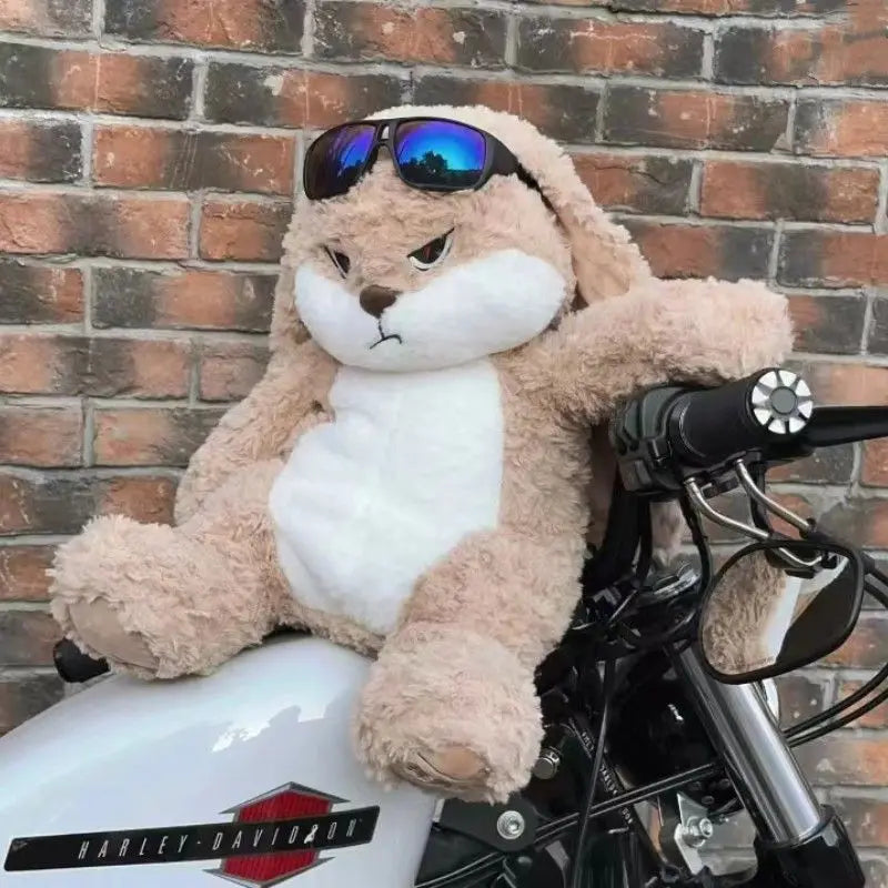 Large Angry Rabbit Plush Toy – Cute Kawaii Stuffed Animal Doll, Soft Plush for Room Decor & Birthday Gifts