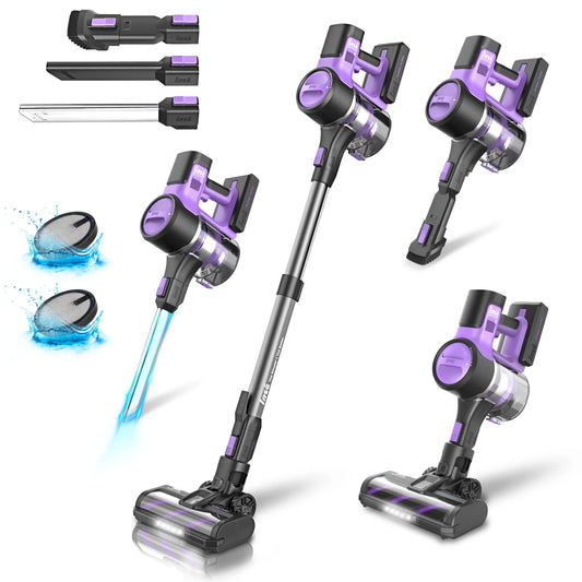 INSE S10 Cordless Vacuum Cleaner - 6 in 1 Stick Vacuum, 30KPa 350W Suction, Up to 50 Min Runtime, Rechargeable