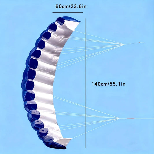 Dual Line Stunt Kite - Nylon Parafoil Power Kite for Beach, Surf, and Beginner Flying Sports