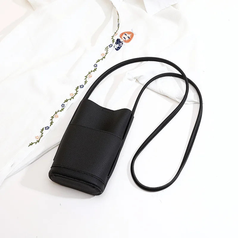 Luxury PU Leather Phone Bag - Custom Letter Crossbody Shoulder Purse for Women’s Fashion Travel & Daily Use