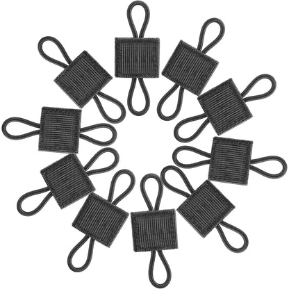 4/10Pcs MOLLE Elastic Retainer Straps - Tactical Webbing Attachment Buckles for Antenna, Flashlight & Gear Organization