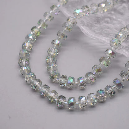 8mm Crystal Glass Beads Set - 30PCS Color Wheel Faceted Round Loose Beads for DIY Jewelry Making & Bracelets