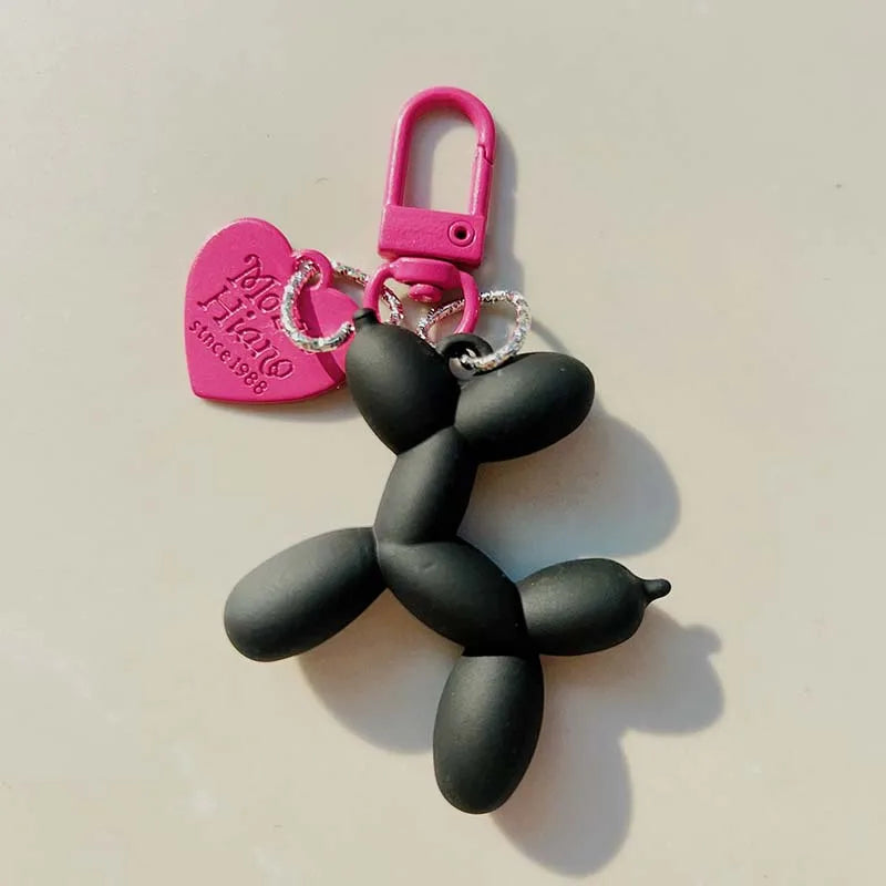 Jelly Balloon Dog Keychain - Cute Cartoon Dog Pendant Key Ring Gift for Unisex