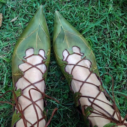 2023 Medieval Gothic Elf Witch Lace-Up Shoes – Retro Cosplay Boots for Women & Men, Carnival and Party Accessories