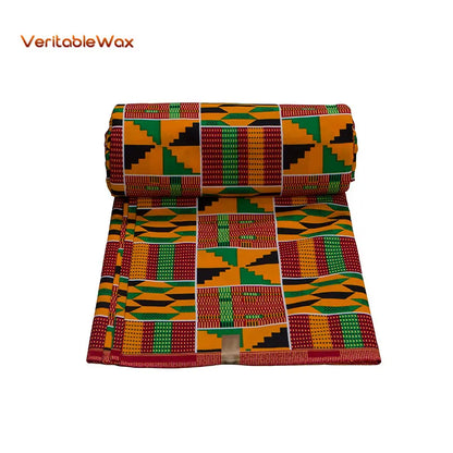 African Ankara Wax Fabric - Real Cotton Diamond Print for Party Dress & DIY Sewing