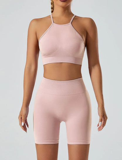 Women’s Shockproof Fitness Sports Bra – Push-Up Crop Top for Gym, Yoga & Workout
