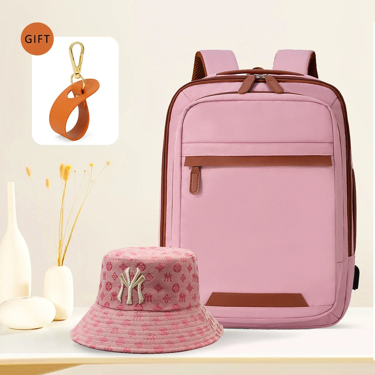 USB Rechargeable Laptop Backpack - Waterproof Large Capacity Unisex School & Travel Bag