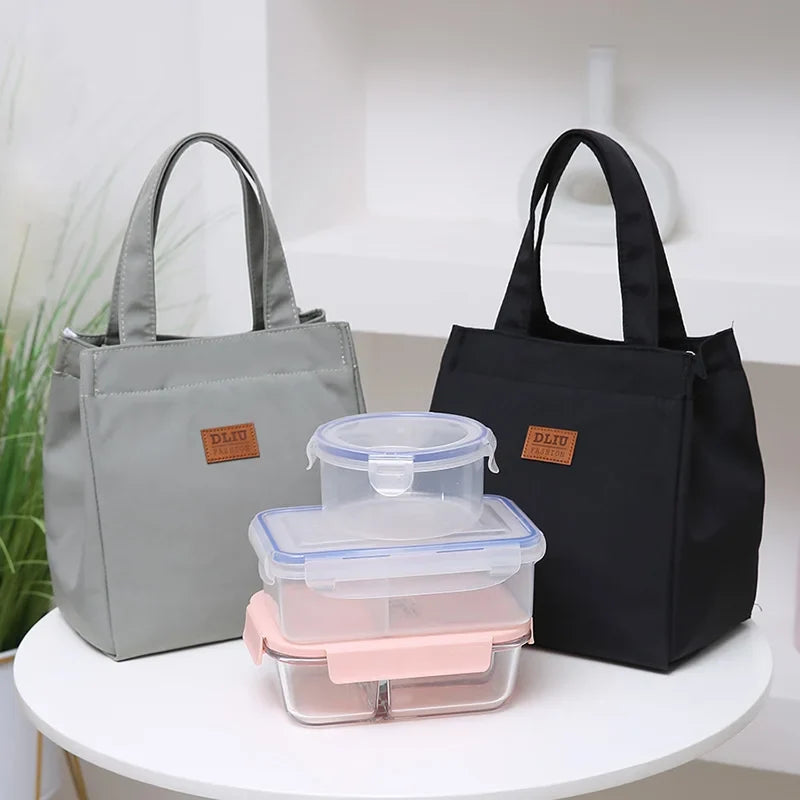 Large Capacity Lunch Bag - Insulated Aluminum Foil Food Storage Tote with Top Handle for Work and Travel