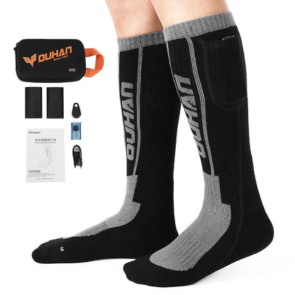 Electric Heated Socks with Remote – Rechargeable Thermal Warmers for Skiing, Snowboarding & Hiking