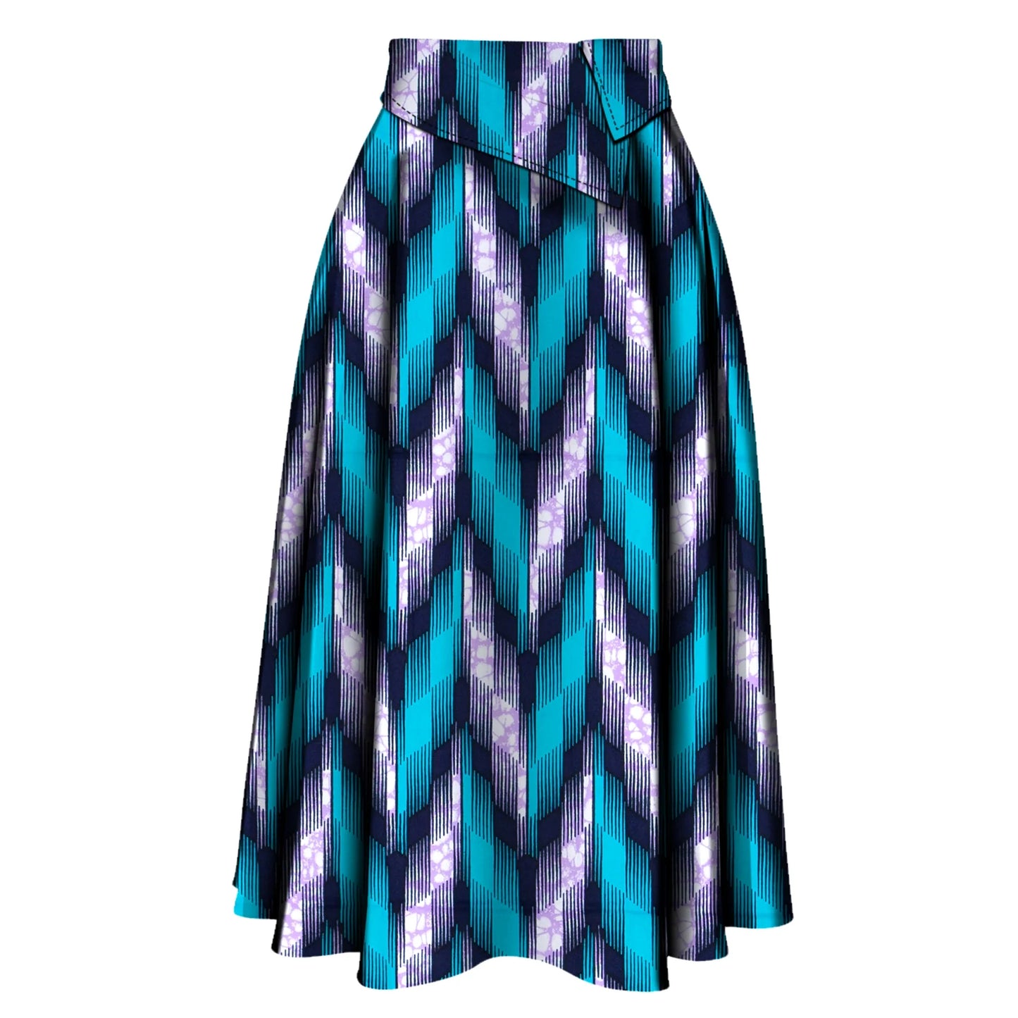 African Ankara Skirt for Women - High Waist Long Printed Party Skirt