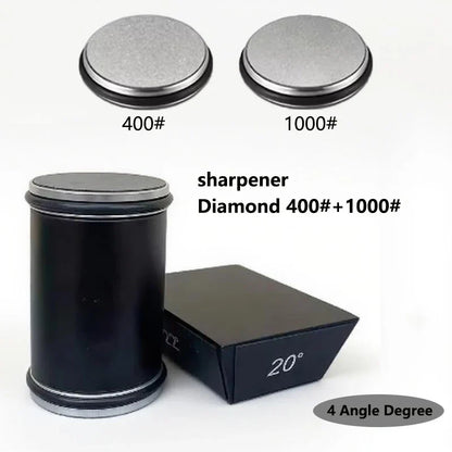 New Rolling Double-Sided Diamond Knife Sharpener – 15° & 20° Magnetic Angle Roller for Kitchen Sharpening