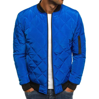Winter Men's Baseball Collar Jacket - Lightweight Mesh Pressed Vintage Flight Casual Long Sleeve Outerwear