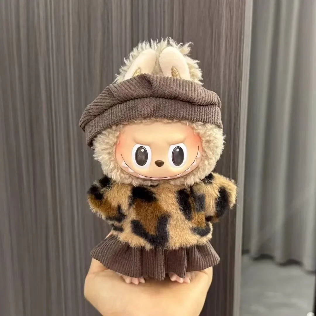 17cm Labubu V1–V2 Trendy Doll Clothes & Accessories – Idol Outfit for Kids Gift