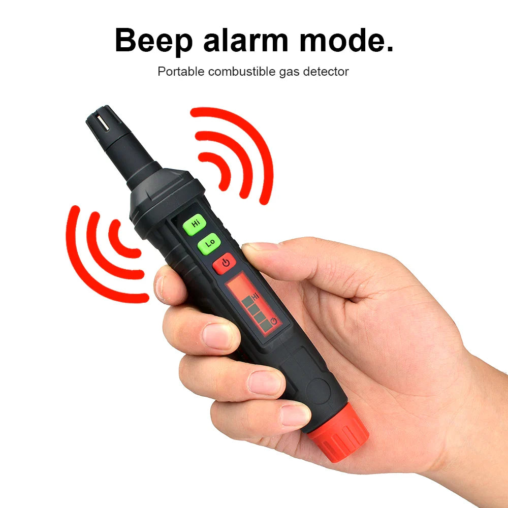 Gas Leak Detector HT59/HT60/HT61 - Combustible Gas Detector | 0-1000PPM, Sound & Screen Alarm | Mini Gas Detector for Natural Methane