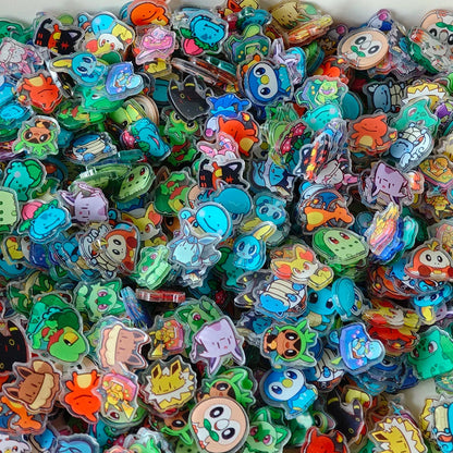 50PCS Pokémon Resin DIY Accessories - Cute Kawaii Phone Case Charms, Decorative Patches & Craft Embellishments