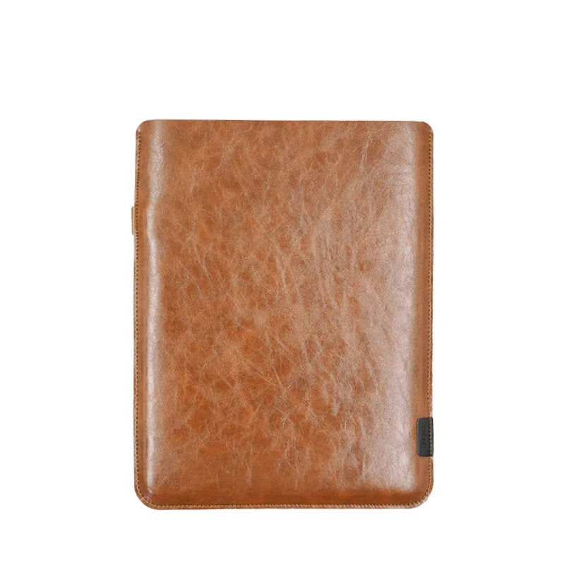 Ultra-Thin PU Leather Tablet Sleeve - Side Access Pen Slot Bag for iPad Mini, Air & Pro 8.3/10.9/11/12.9/13 Inch