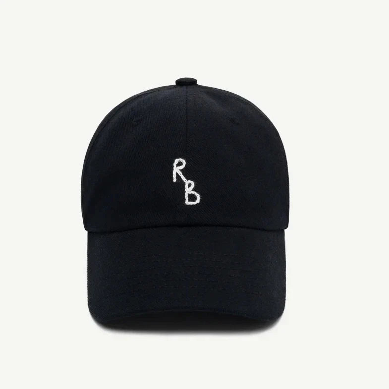 Monogram Cotton Baseball Cap - Hand-Dyed Soft Fabric Embroidered Letter Dad Hat