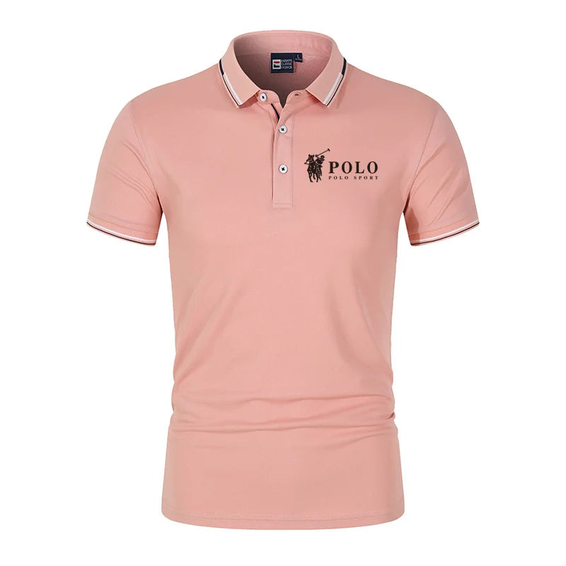 Men's Premium Quick Dry Polo Shirt - Breathable Summer Casual Business Short Sleeve Polo
