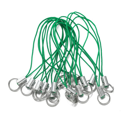 20/50pcs Polyester Lanyard Cord - Double Jump Ring Rope for Keychains, Phone Straps, DIY Crafts & Jewelry Making