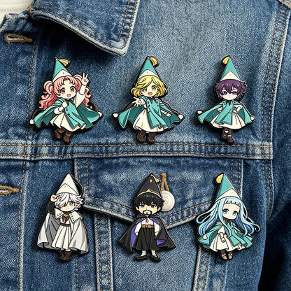 Witch Hat Atelier Enamel Pin Set - 6PCS Chibi Anime Brooch Collection for Backpacks, Bags & Fans