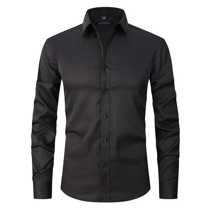 Men’s Slim Fit Dress Shirt - Long Sleeve Business Casual Formal Shirt for Spring Office & Elegant Wear